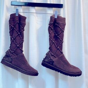 Women’s Brown Ugg Sock Boots Size 6